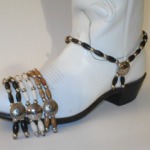 CM-BBR-201 Boot Bracelet Single Strand with Beads and Concho