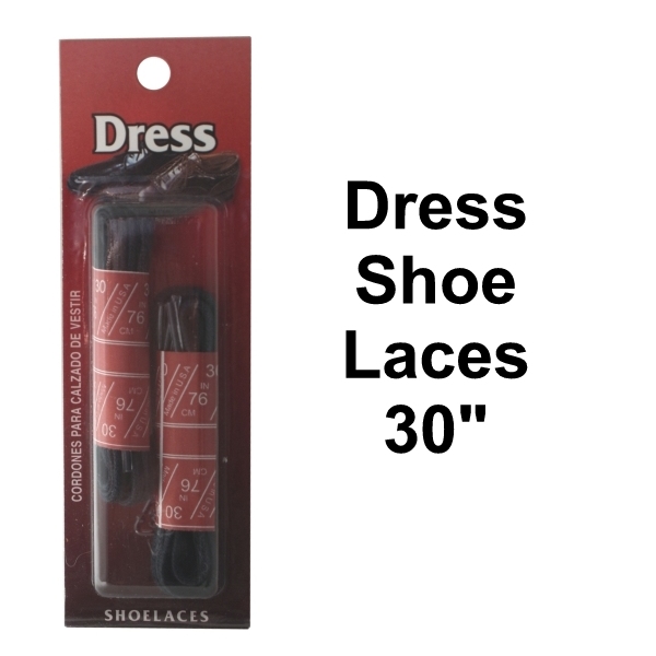 SC-30-BK-R Dress Shoe Laces Black 30 inch