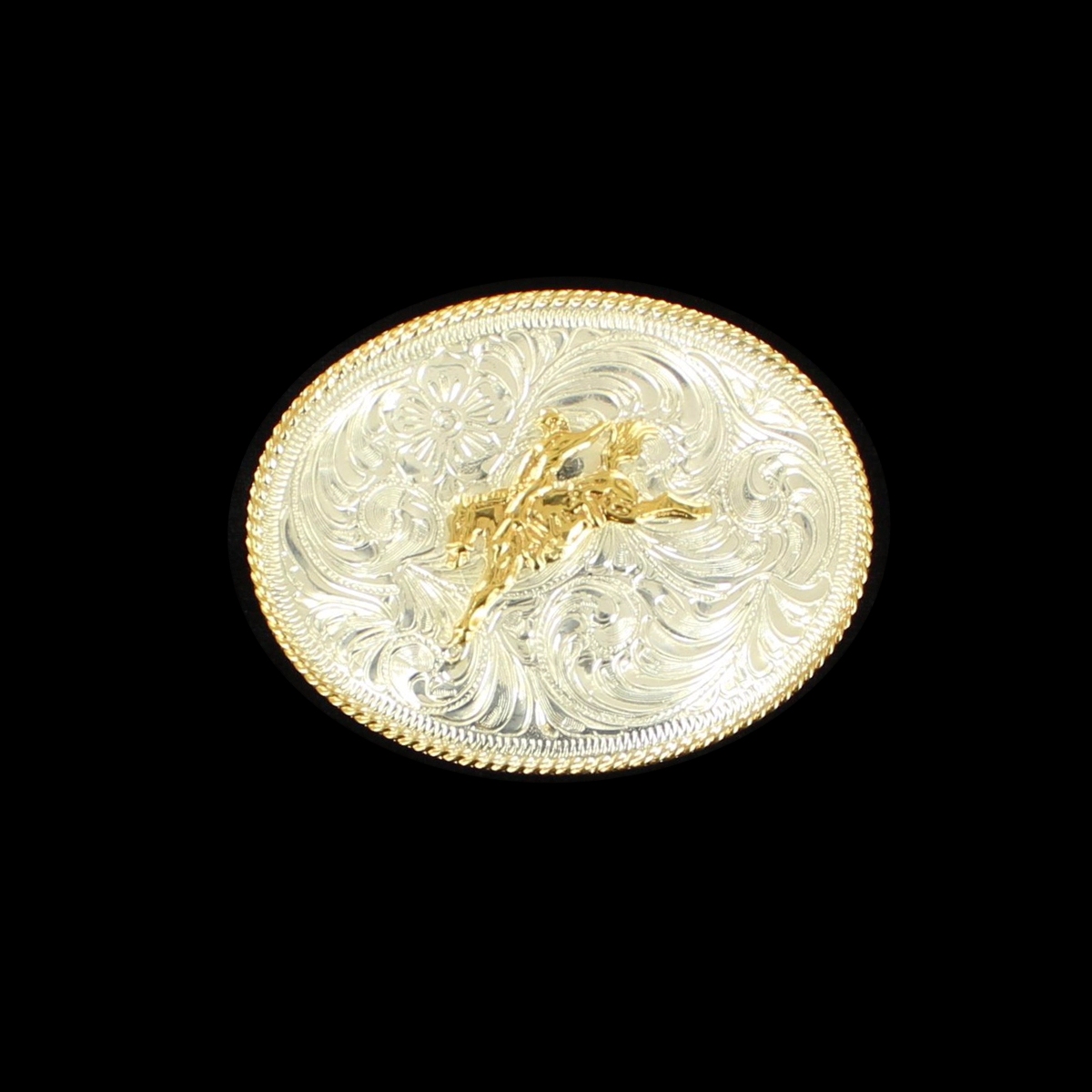 MF-C10369-17 Belt Buckle Silver Gold Plated Eagle