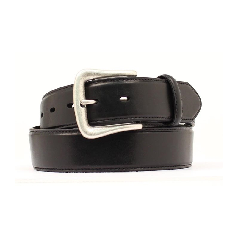 NA-24500-01 Basic Western Black Leather Belt 1-1/2"