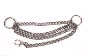ALM-406N Boot Chain 3 Rows of Nickel Plated Chain