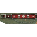 AU-BBR-05BR Boot Strap Brown Leather with Round Cross Conchos
