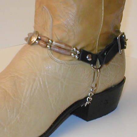 CM-BS-201 Boot Strap Double Strand with Beads and Concho
