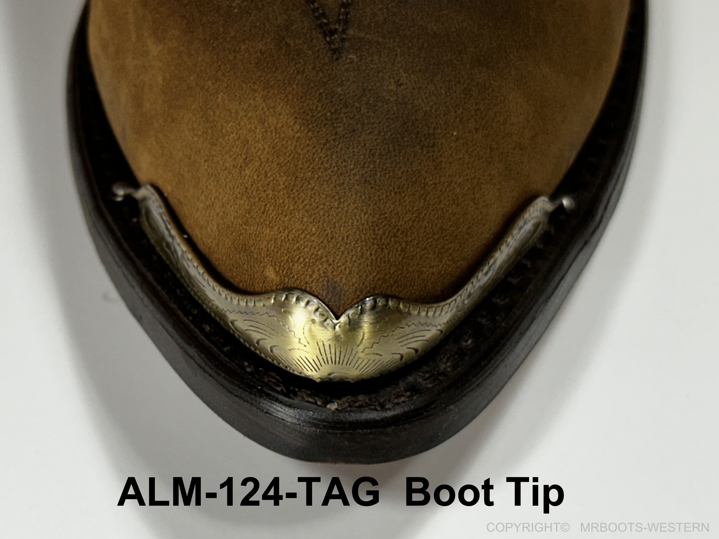 ALM-124-TAG Boot Tip Antique Gold Plated