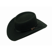 MF-72118-01 Western Hat, "Gambler", Crushable Wool Felt, Black