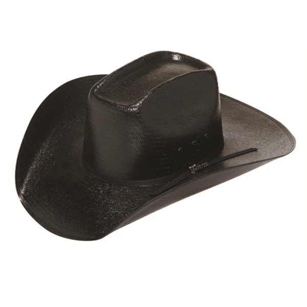 MF-T71548-01 Western 8X Shantung Straw Hat Black