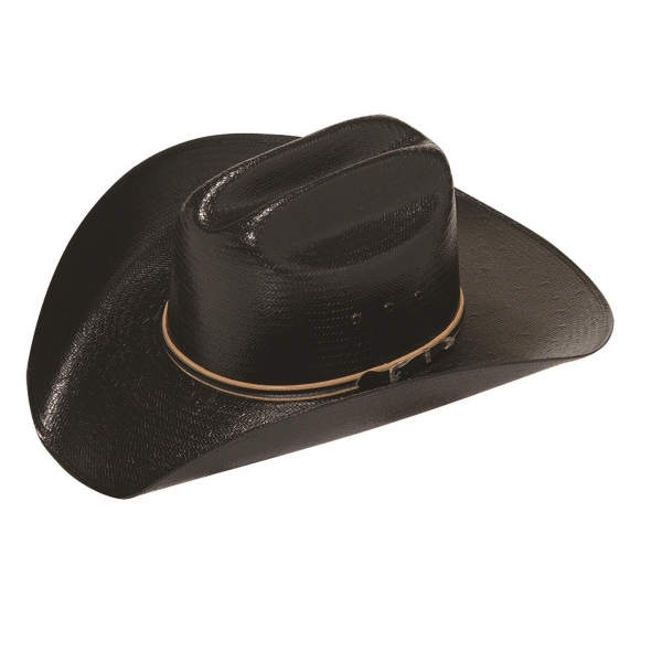 MF-T71606 Western 8X Shantung Straw Hat Black