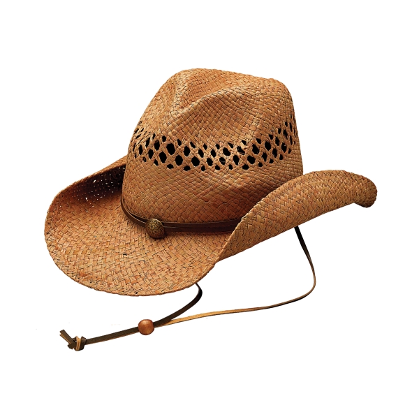 OTC-1575-NAT Straw Hat Eureka Pinched Front Natural