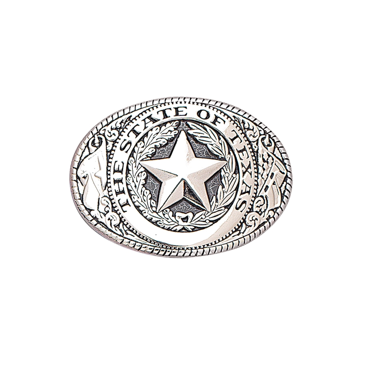 MF-37004 Belt Buckle The State of Texas Silver and Black