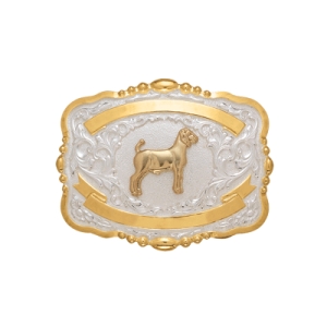 MF-38418 Trophy Buckle Goat 2 Ribbons