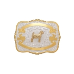 MF-38420 Trophy Buckle Goat 4 Ribbons