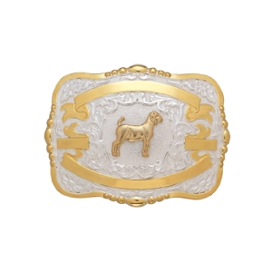 MF-38420 Trophy Buckle Goat 4 Ribbons