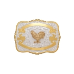 MF-38432 Trophy Buckle Rooster 4 Ribbons