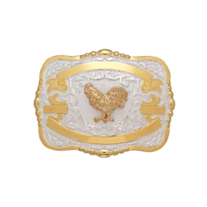 MF-38432 Trophy Buckle Rooster 4 Ribbons
