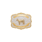 MF-38436 Trophy Buckle Show Cow 2 Ribbons
