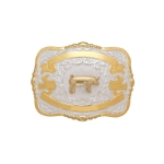 MF-38450 Trophy Buckle Pig 4 Ribbons