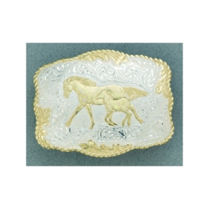 MF-C00242 Belt Buckle Crumrine Silver with Horse and Colt