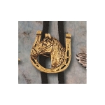 AU-1189-1 Bolo Tie Horse Shoe with Horse Head