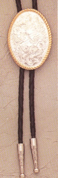 MF-22267 Bolo Tie Oval with Rope Edge