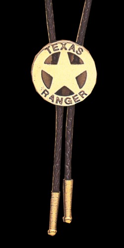 MF-22308-35 Bolo Tie Round Gold Texas Ranger Star