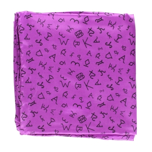 MF-09044-16 Silk Wild Rag with Brands design Purple