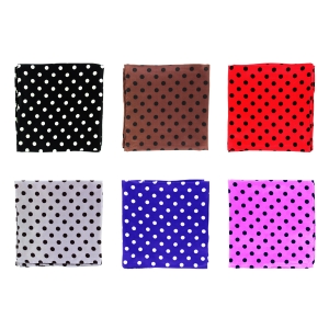 MF-09046 Silk Wild Rag with Large Polka Dots 6 Available Colors