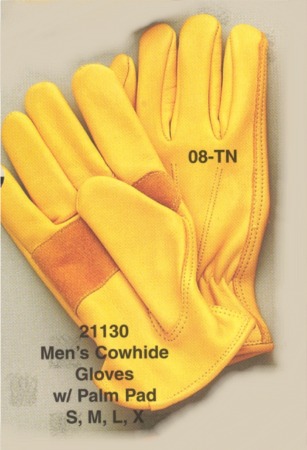 MF-H21130-08 Mens HJDX Cowhide Work Gloves with Palm Pad