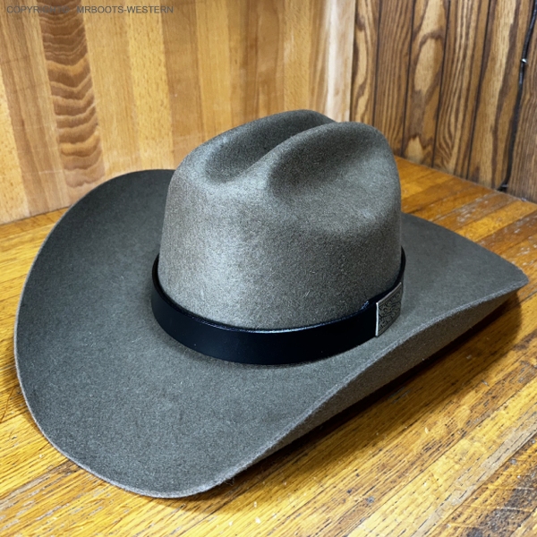 AU-LC-02-5-BLK Hat Band for Cowboy Hats Black Leather 1" Wide