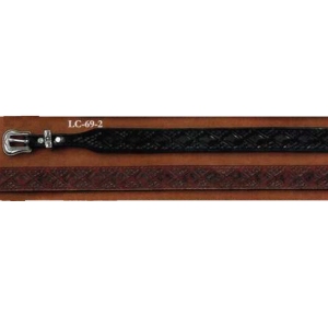AU-LC-69-2 Hat Band Hand Tooled Leather