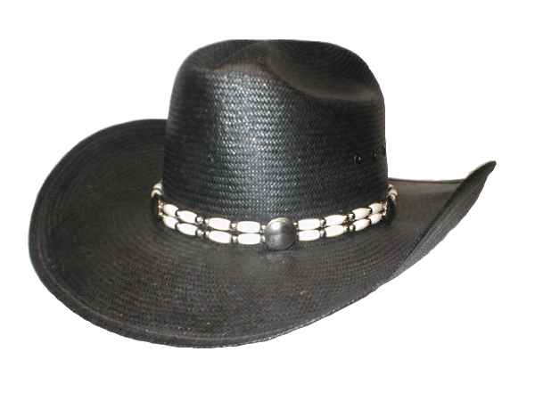 CM-HB-201 Hat Band Double Strand of Beads with Conchos