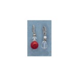MF-29146 Silver Spacer Charm Red Stone - Add A Charm Series