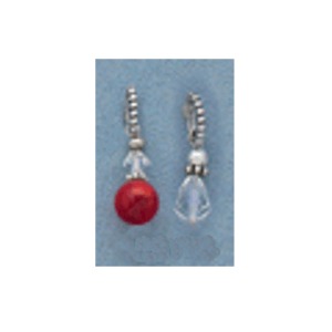 MF-29146 Silver Spacer Charm Red Stone - Add A Charm Series