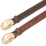 NA-44104 BoysTooled  Leather Belt with Buckle
