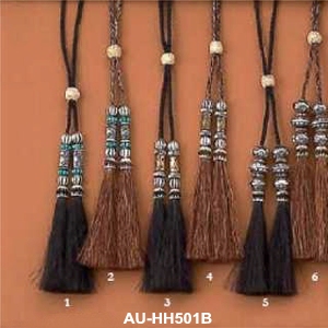 AU-HH501B Stampede Strings Horsehair with Beads Cotter Pin Style