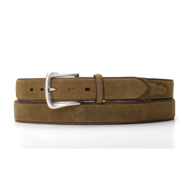 NA-24504-44 Basic Western Distressed Leather Belt with billets