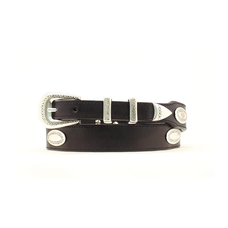 NA-24766-01 Western Black Leather Belt Tapered