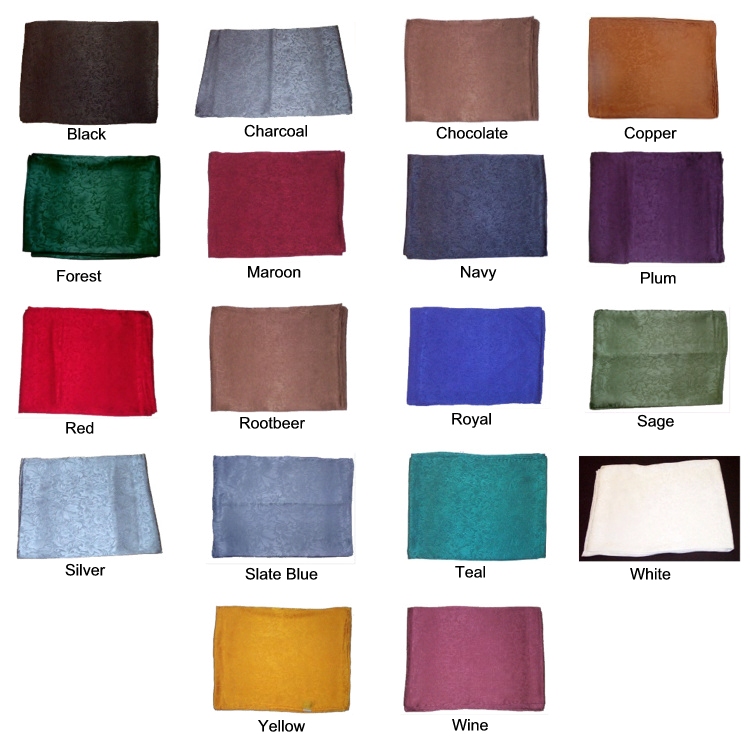 WT-WR-350 Silk Jacquard Wild Rag 18 Available Colors